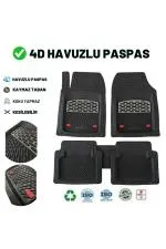 Ford Focus Hb 2003 İLE TAM uyumlu 4D Havuzlu Üniversal Yeni Nesil KALİTELİ Paspas Siyah - 4D car mat